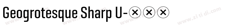 Geogrotesque Sharp U字体转换